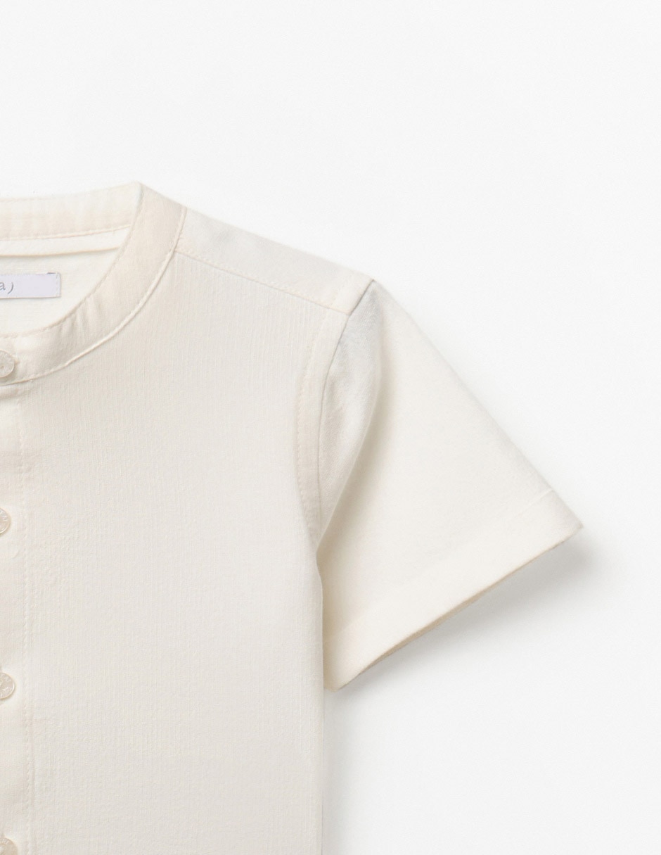 Camisa casual de algodón manga corta para bebé niño 3