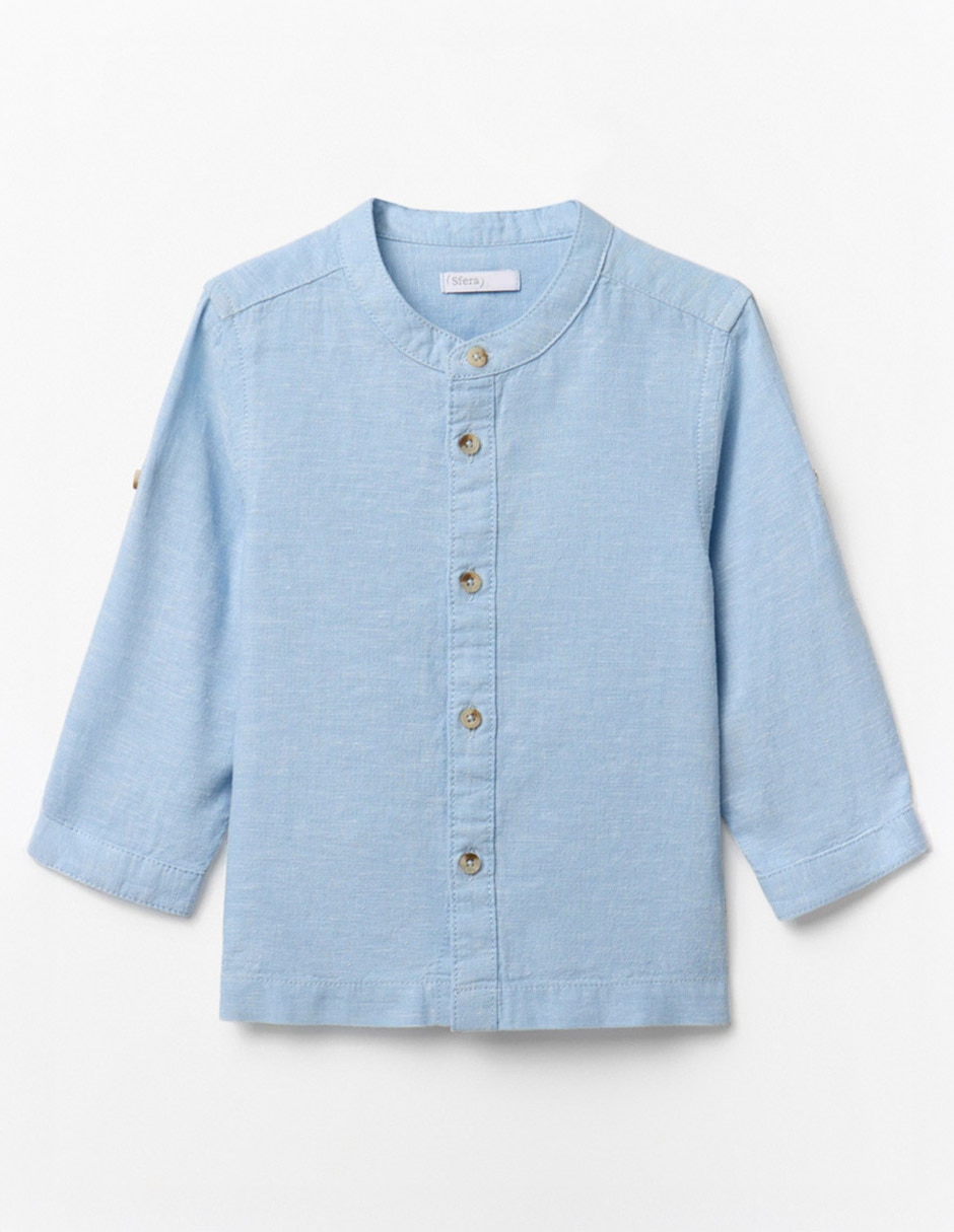 Camisa casual manga larga para bebé niño Camisa casual manga larga para bebé niño
