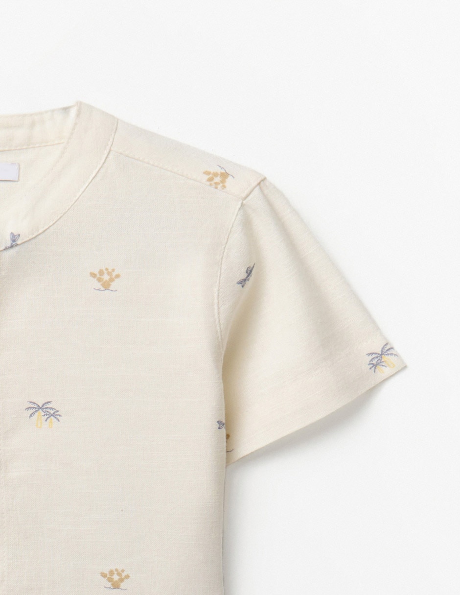 Camisa casual de algodón manga corta para bebé niño 2